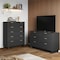 Manhattan Comfort Granville Dark Grey 5-Drawer Chest and 6-Drawer Double Dresser, Set of 2 GRAN065 - alternate 1